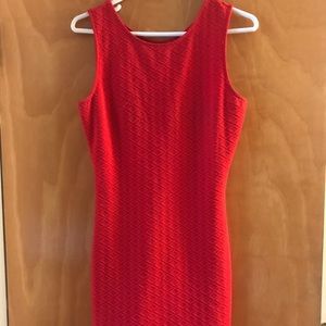 Red above the knee causal dress